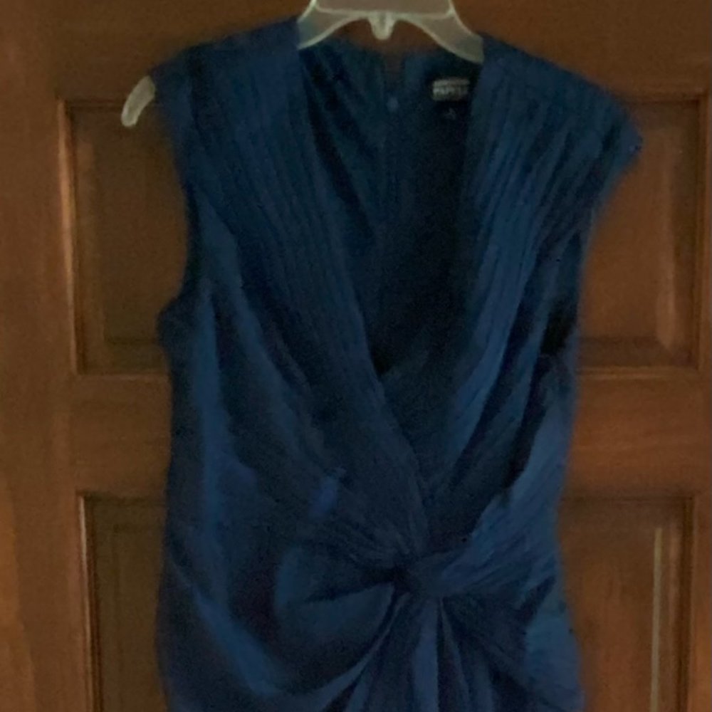 BEAUTIFUL "MOTHER OF THE BRIDE" ADRIANNA PAPELL DRESS, NAVY BLUE , SIZE 8